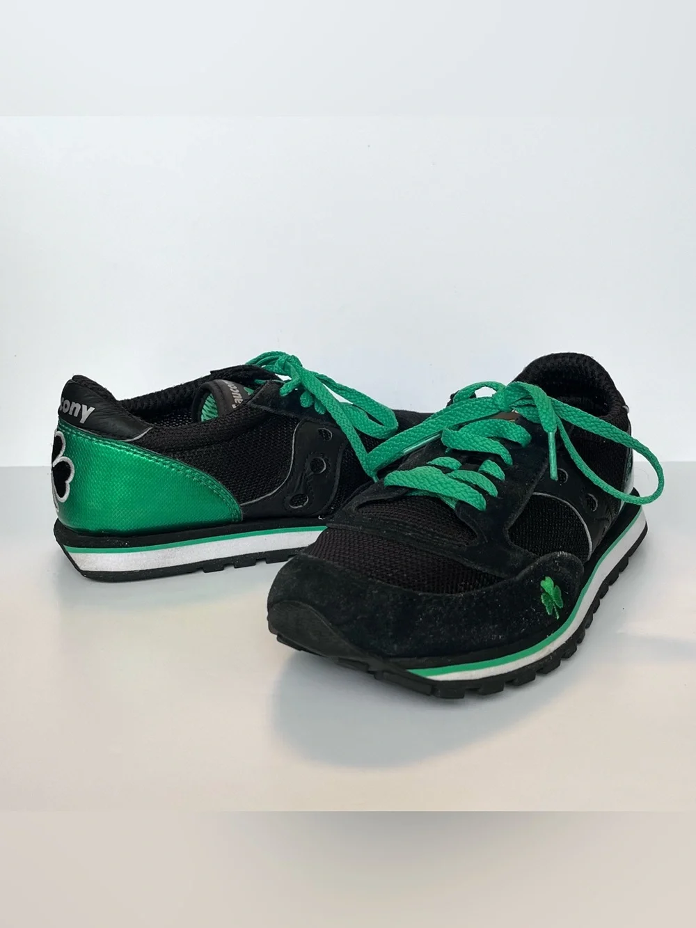 Saucony Jazz Low Pro Shamrock St Patrick’s Day Green Black Men’s 7 Women’s 8.5